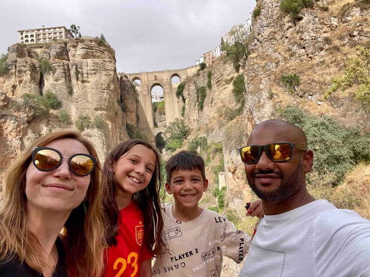 Family hiking